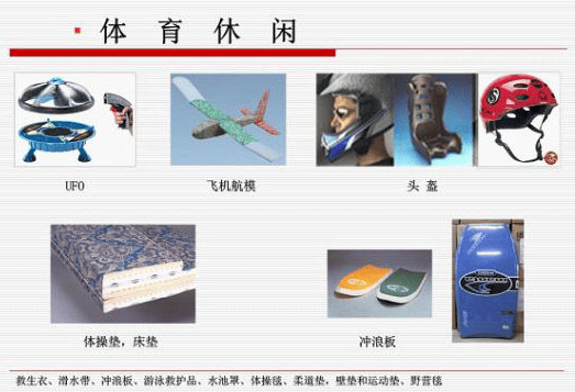 EPP体育休闲用品材料应用 EPP体育休闲用品材料应用